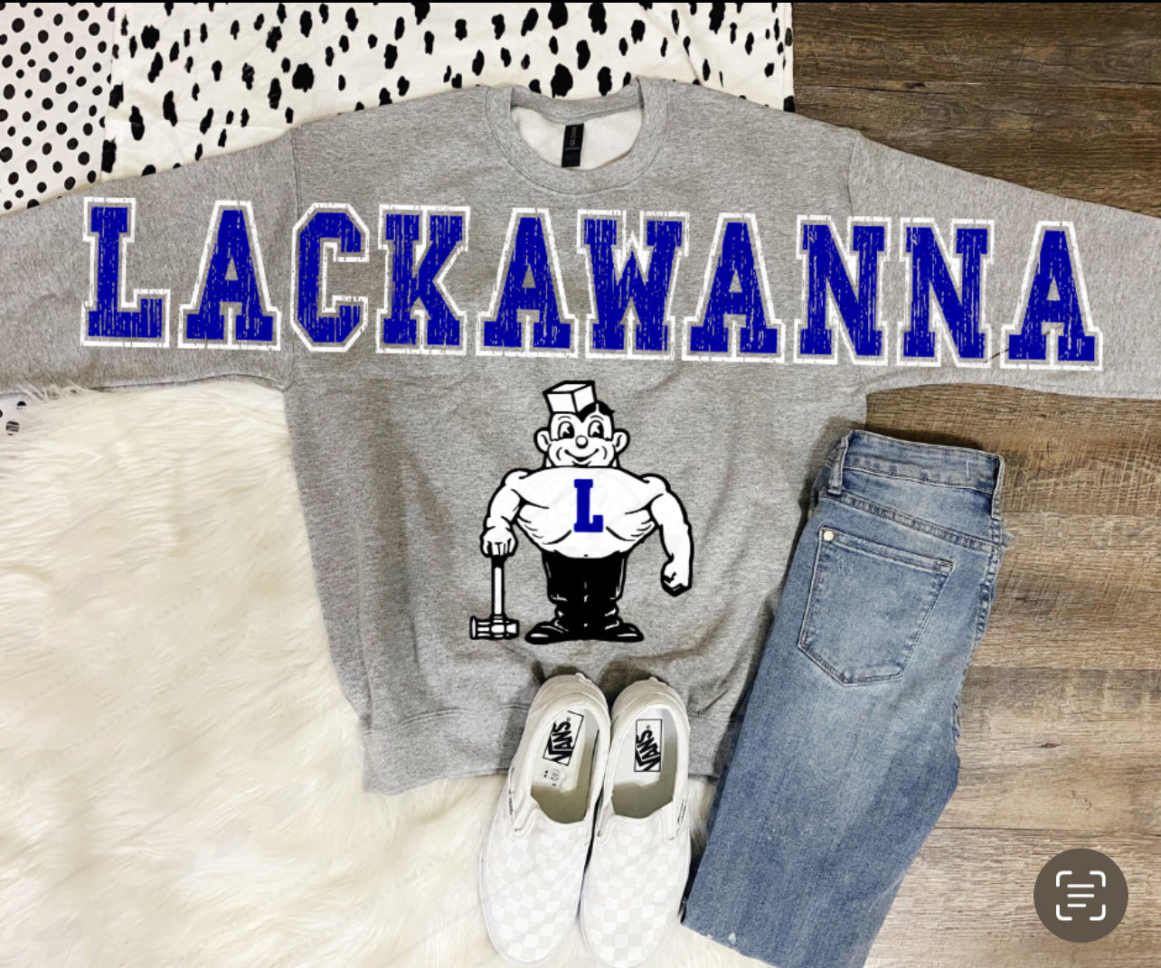 Lackawanna Full Effect Crew-Ash/Blue