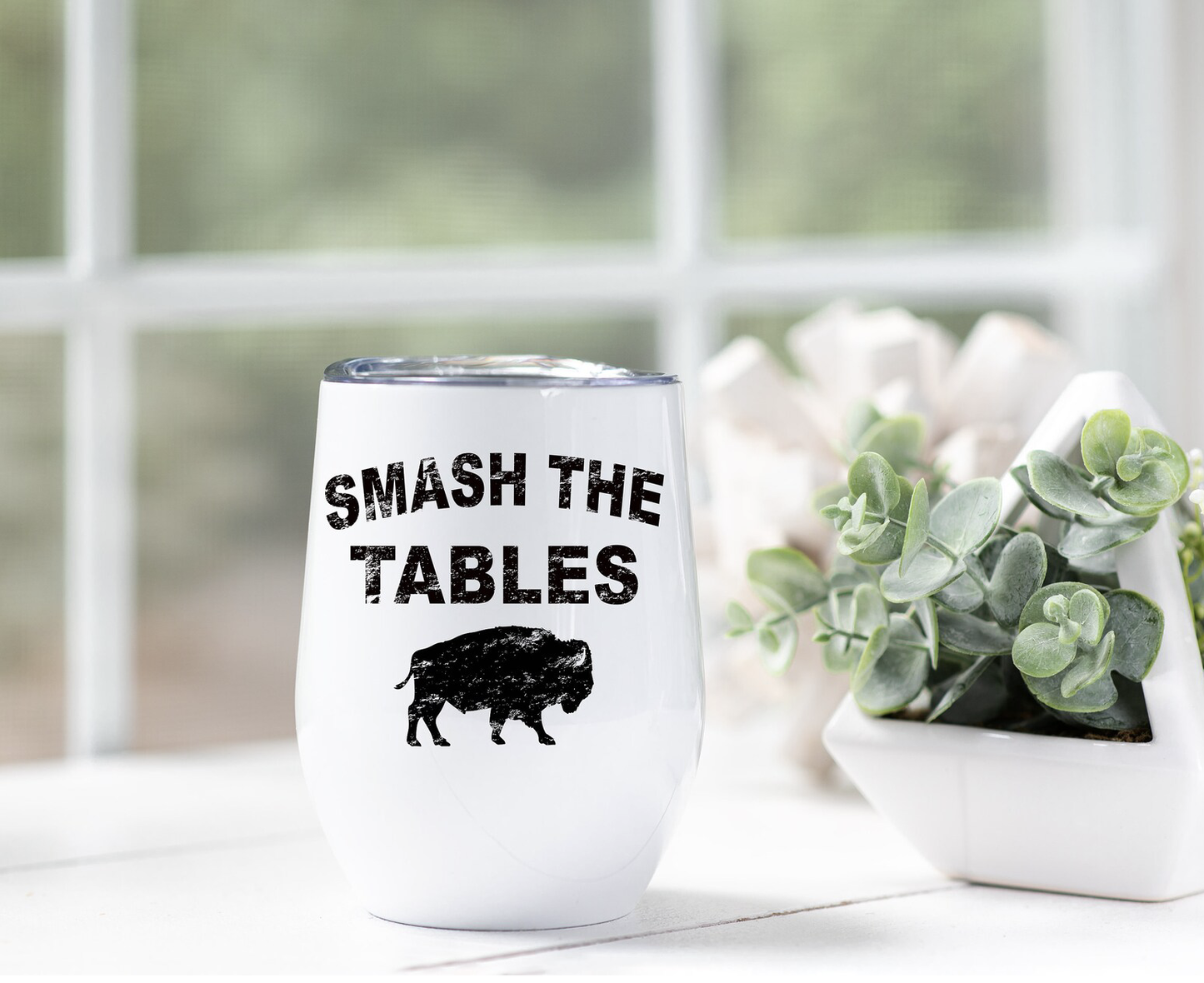 Bills Smash The Tables Wine Tumbler