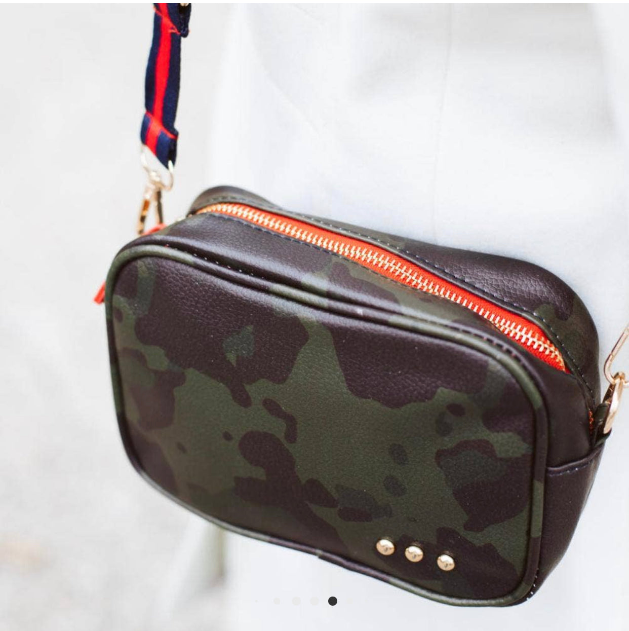 Carli Camo Faux Leather Crossbody
