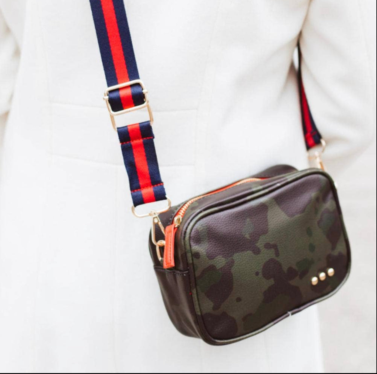 Carli Camo Faux Leather Crossbody