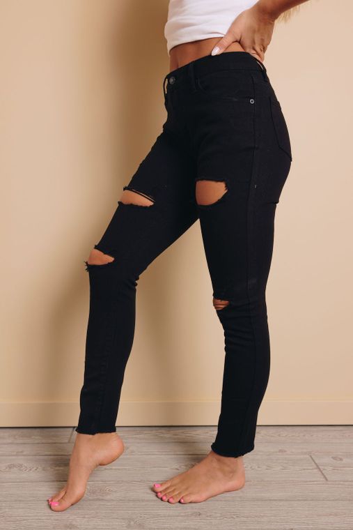 Abbey High Waisted Distressed Jeans