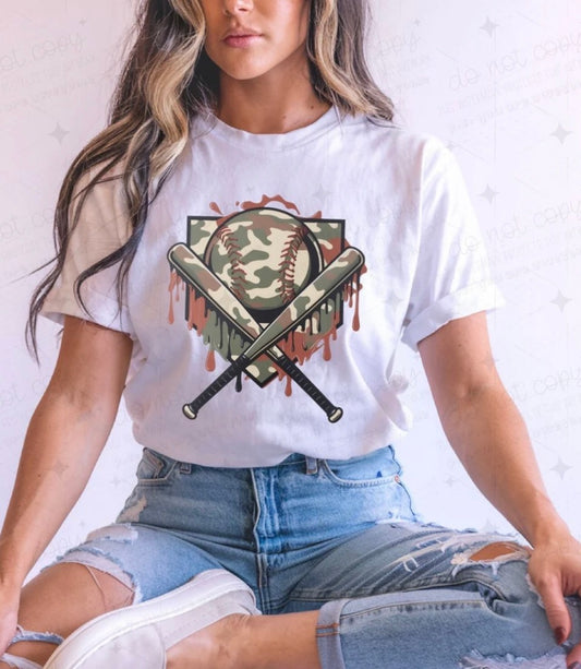 Baseball Camo Drop Tshirt