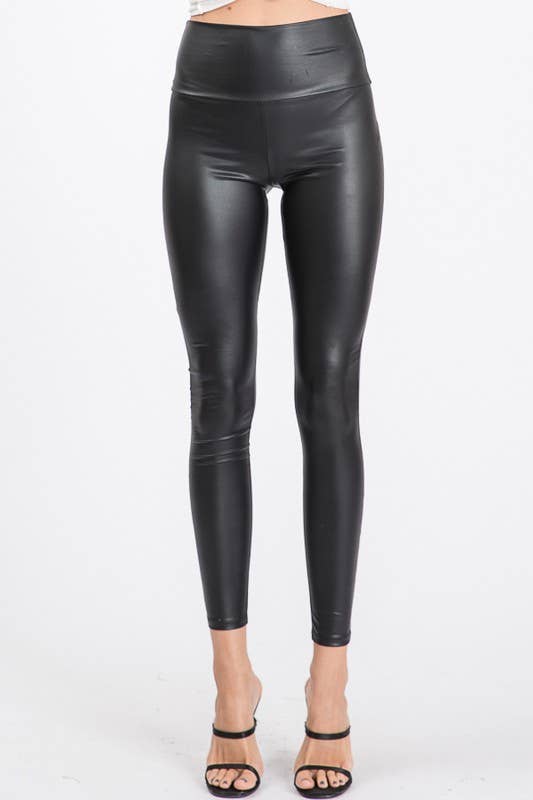 Faux Leather Slim Fit Leggings No