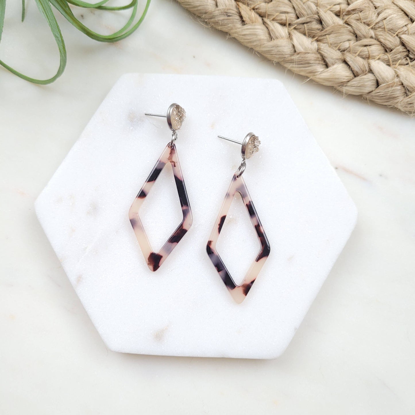Delila Earrings- Blonde Tortoise