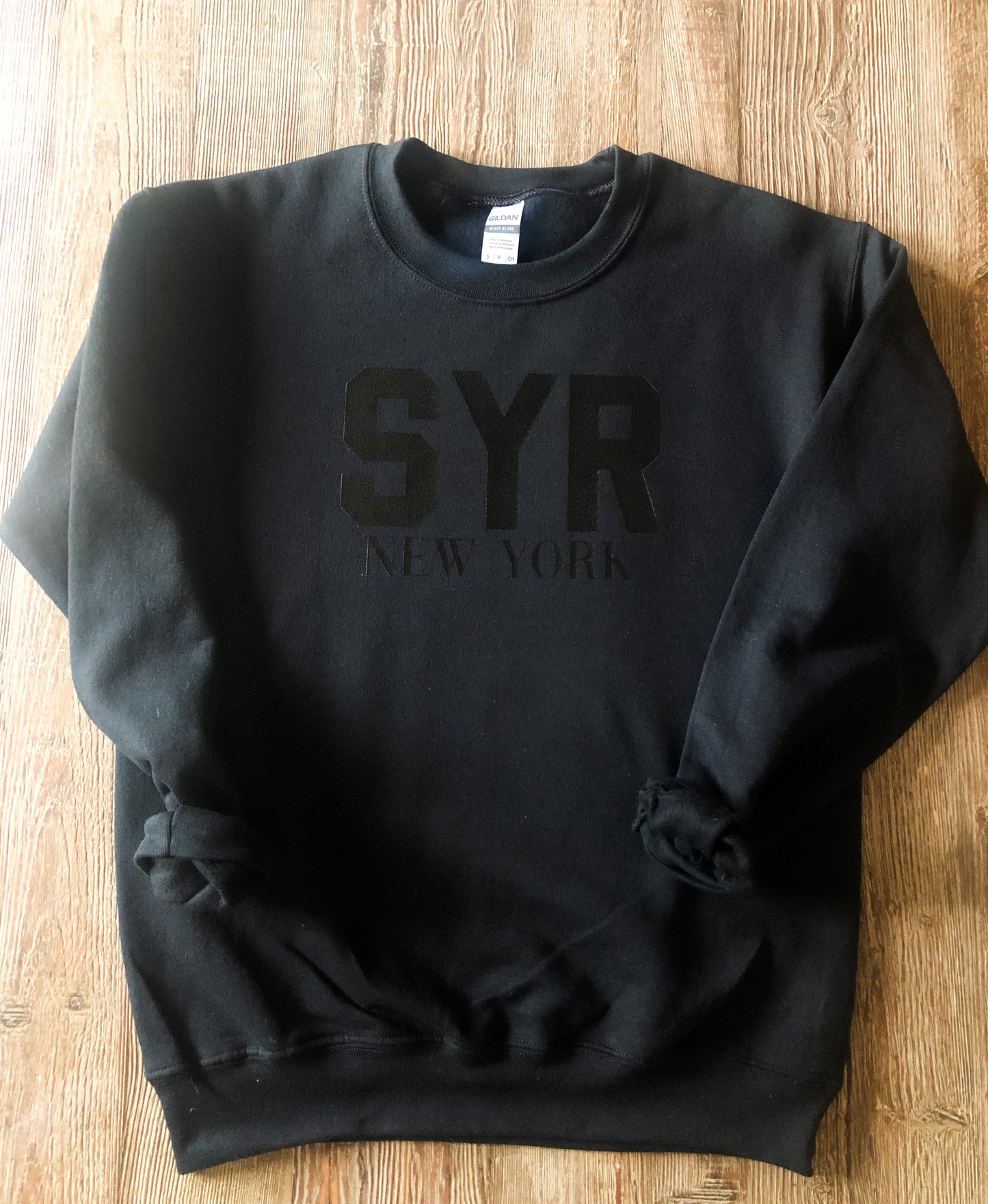 Black on Black SYR Crewneck